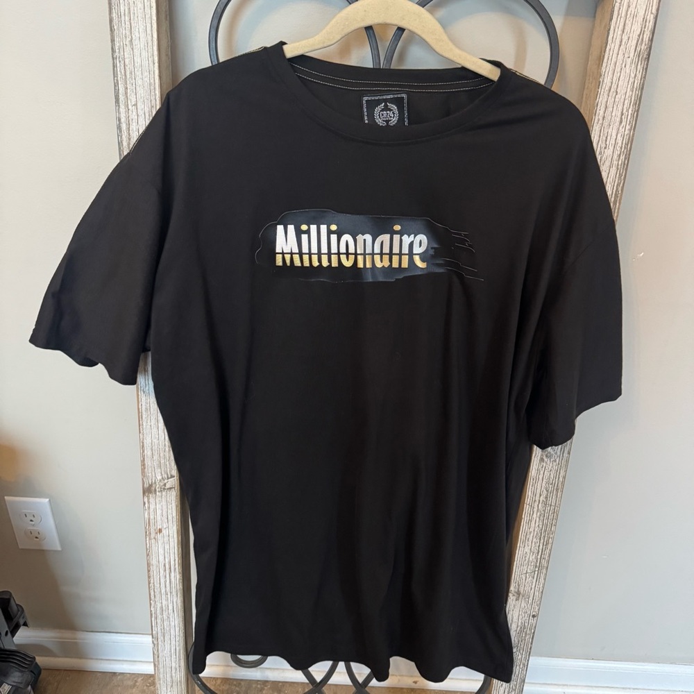 CR24 Chrome Edge Millionaire Black Gold Graphic T Shirt 3XL Streetwear‎